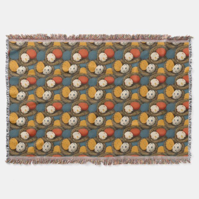 Bunte Eier der Bauern-Henne mit Flecken Decke (Vorderseite)