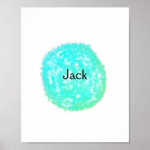 Bunte einfache Bild mit Ihrem Namen Text Poster