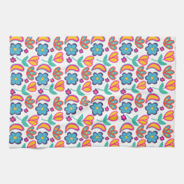 Bunte, einzigartige Blume Geschirrtuch