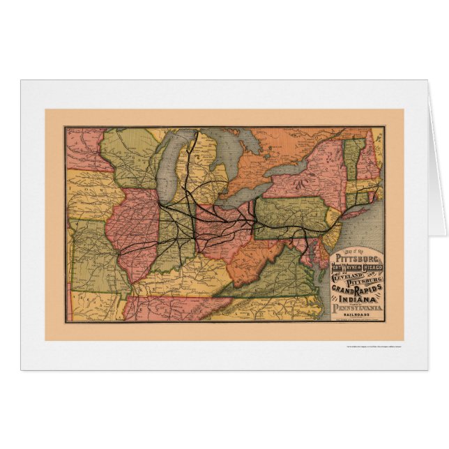 Bunte Eisenbahn-Karte 1874 (Vorderseite (Horizontal))