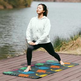 bunte Elefanten Yogamatte