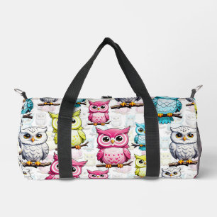Bunte Eulen-Vogel-Design  Duffle Bag