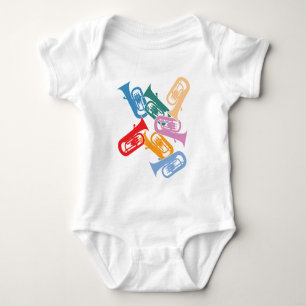 Bunte Euphoniums Baby Strampler