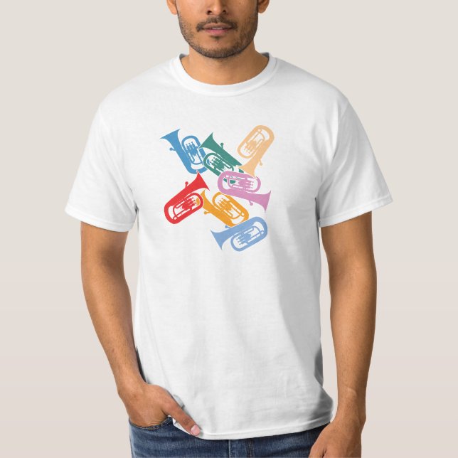Bunte Euphoniums T-Shirt (Vorderseite)