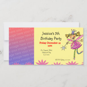 Bunte Fairy Birthday Party Einladung