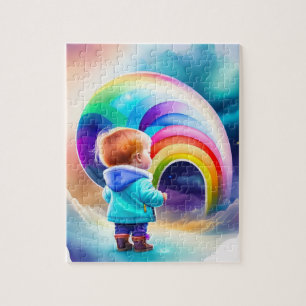 Bunte Fantasie Welt Regenbogen Kleines Kind