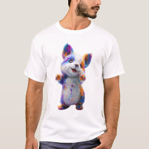 Bunte Farbklecks-Corgi-Welpen-Männer T-Shirt