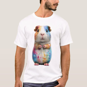 Bunte Farbklecks-Meerschweinchen-Männer T-Shirt