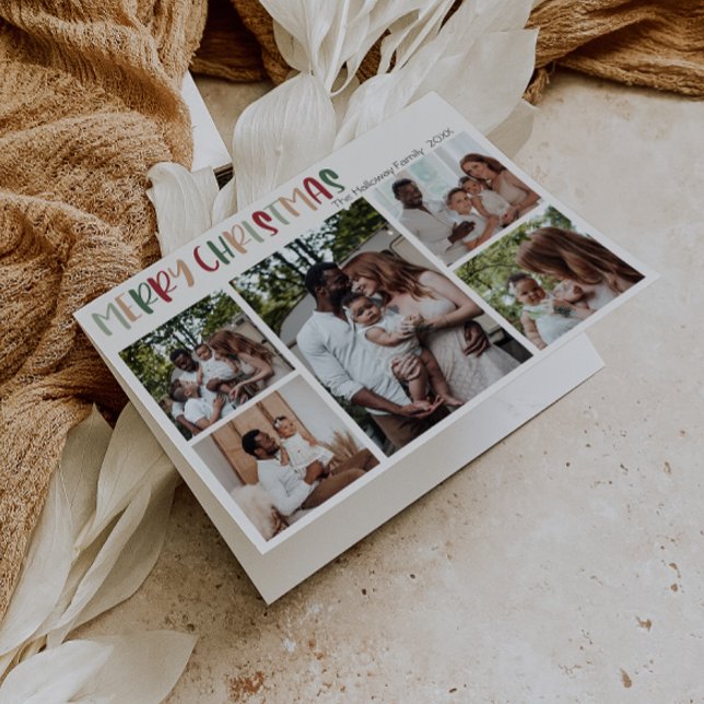 Bunte Feiertage falten fünf Foto Feiertagskarte (Von Creator hochgeladen)