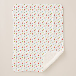 Bunte Feiertagsdecke der Weihnachtslichter Sherpadecke