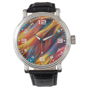 Bunte Felltextur Hintergrund-68454 Armbanduhr