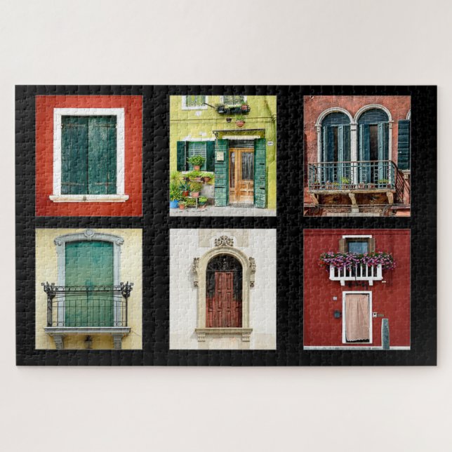 Bunte Fenster Italien (Horizontal)