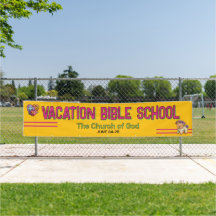 Bunte Ferienbibelschule-Kirchenbanner
