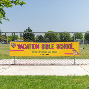 Bunte Ferienbibelschule-Kirchenbanner Banner