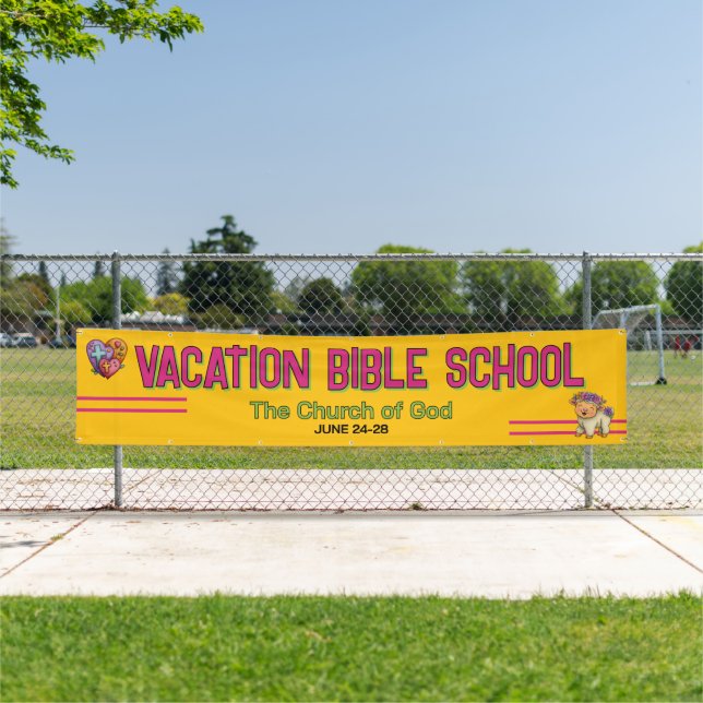 Bunte Ferienbibelschule-Kirchenbanner Banner (Insitu)