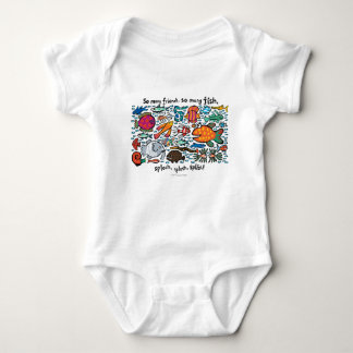 Bunte Fisch-Freunde Baby Strampler