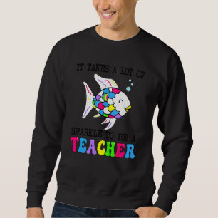 Bunte Fisch Lehrer Leben Frauen Männer Lehrer Sweatshirt