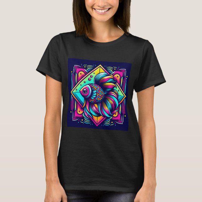 Bunte Fische T-Shirt (Vorderseite)