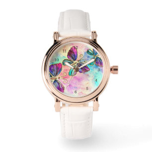 Bunte Fliegende Schmetterlingsuhr Armbanduhr