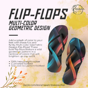 Bunte Flip-Flops mit geometrischem Design Flip Flops