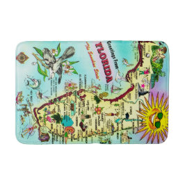 Bunte Florida Grüße Badematte