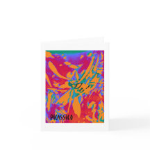 Bunte Flowerlike abstrakte Kunst-Anmerkungs-Karte