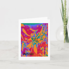 Bunte Flowerlike abstrakte Kunst-Anmerkungs-Karte Karte
