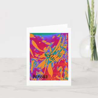 Bunte Flowerlike abstrakte Kunst-Anmerkungs-Karte Karte