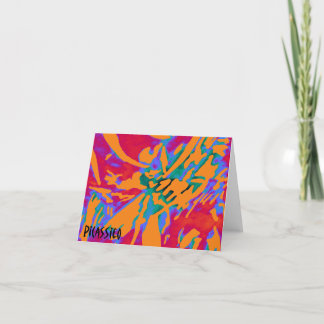 Bunte Flowerlike abstrakte Kunst-Anmerkungs-Karte Karte