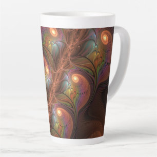 Bunte fluoreszierende abstrakte trippy braune Frak Milchtasse