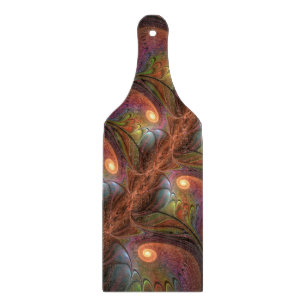 Bunte fluoreszierende abstrakte trippy braune Frak Schneidebrett