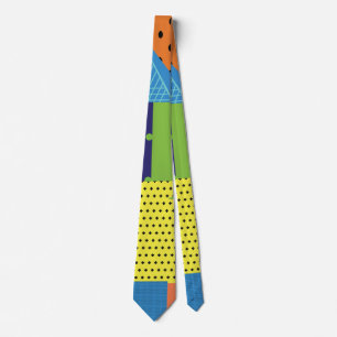 Bunte Formen Collage Muster Papa Krawatte