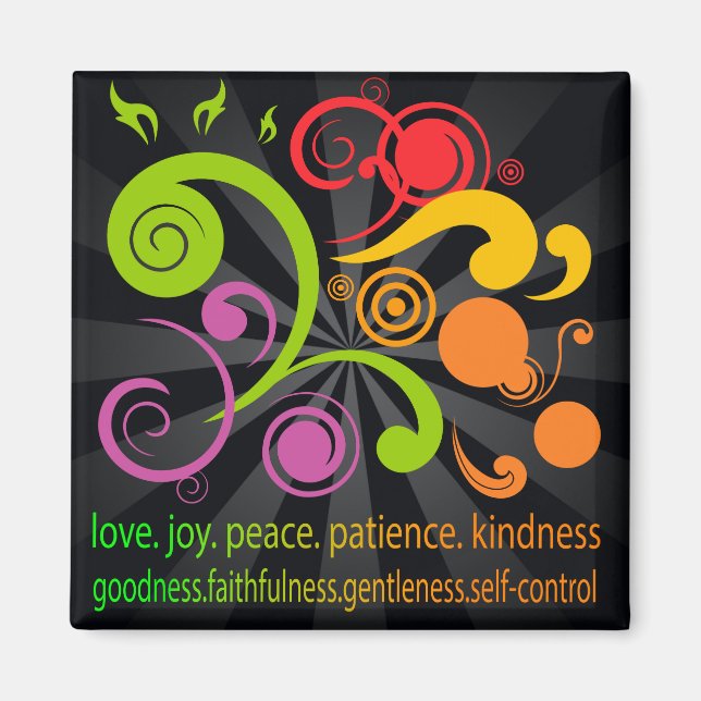 Bunte Formen, Frucht des Geistes Magnet (Vorne)