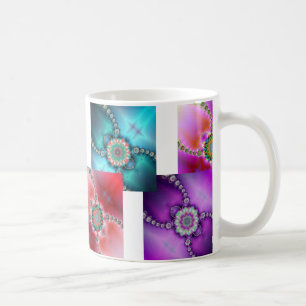 Bunte Fraktal Design-Tasse Kaffeetasse