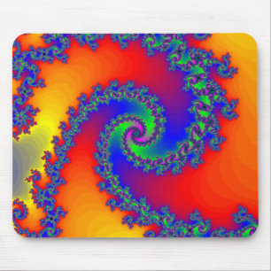 Bunte Fraktal-Spirale: Mousepad