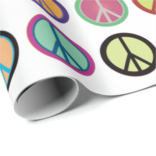 Bunte Friedenssymbole Geschenkpapier