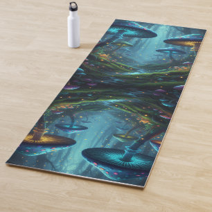 Bunte Friedliche Pilze Yogamatte