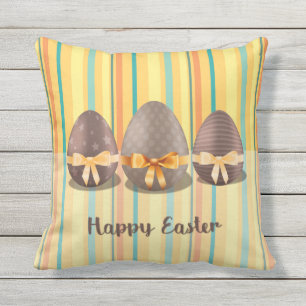 Bunte fröhliche Ostern, Choco Ostereier Kissen Für Draußen