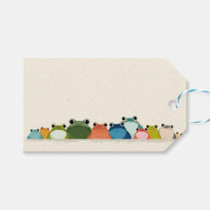 Bunte Frösche Reihe – Süße Minmal Tier Kunst Geschenkanhänger