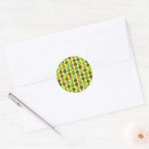 Bunte Früchte gepixelt 32-Bit Kunst Aufkleber