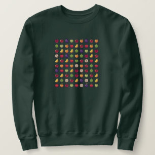 Bunte Früchte gepixelt 32-Bit-Kunst Sweatshirt