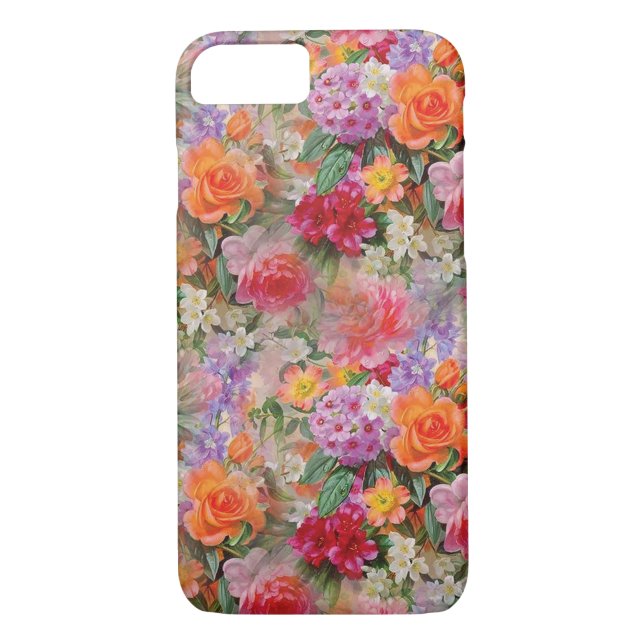 Bunte Frühlingsblumen Case-Mate iPhone Hülle (Rückseite)