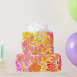 Bunte Frühlingsblumen Geschenkpapier