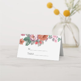 Bunte Frühlingsblumen Platzkarte