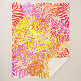 Bunte Frühlingsblumen Sherpadecke