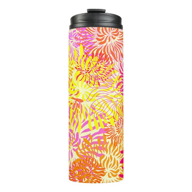 Bunte Frühlingsblumen Thermosbecher (Vorderseite)