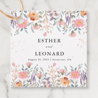 Bunte Frühlingsfeier Wildblume Geschenkanhänger