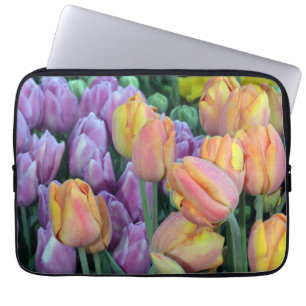 Bunte Frühlingtulips Laptopschutzhülle