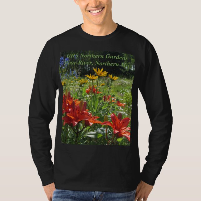 Bunte Frühsommer-Gärten T-Shirt (Vorderseite)