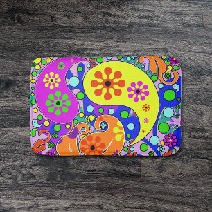 Bunte Funky Blumen-Retro PaisleyHippie Badematte